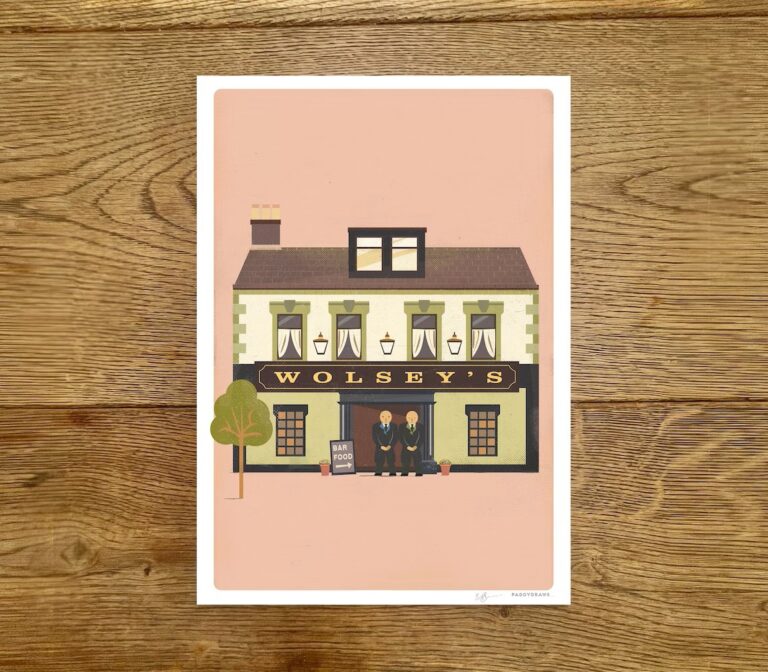 PaddyDraws A4 Print - Wolsey's Pub