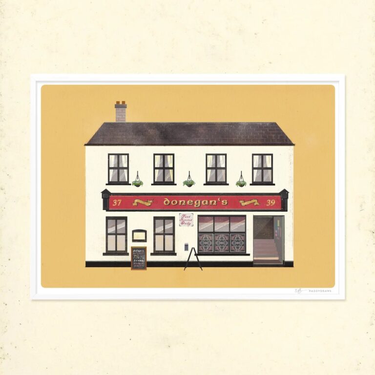 PaddyDraws A4 Print - Donegan's Pub
