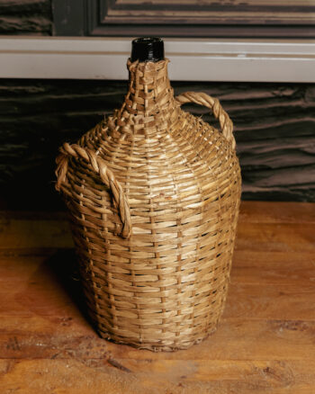 GB073 Wicker Demijohn Wine Bottle