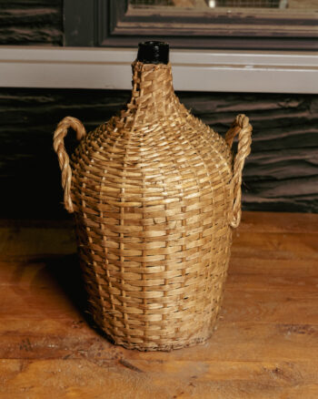 GB073 Wicker Demijohn Wine Bottle