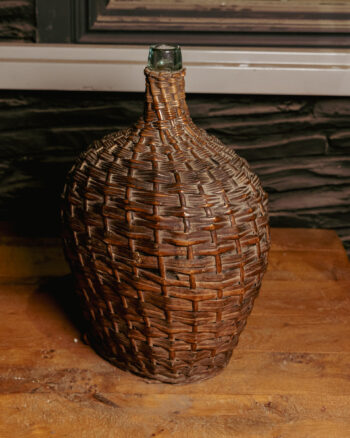 GB069 Wicker Demijohn Wine Bottle