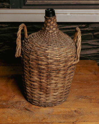 GB065 Wicker Demijohn Wine Bottle