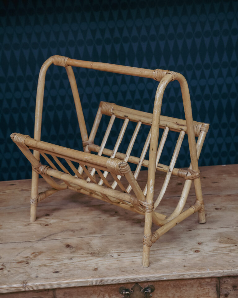 Mid Century Bamboo Magazine Rack