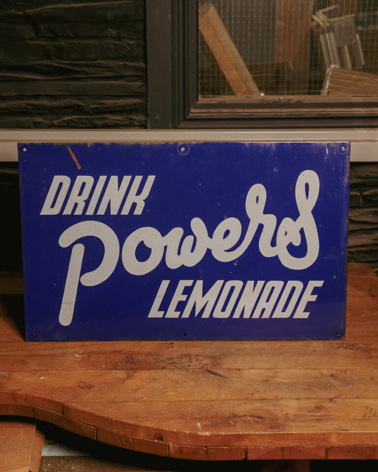 Powers Lemonade Enamel Sign [w859]