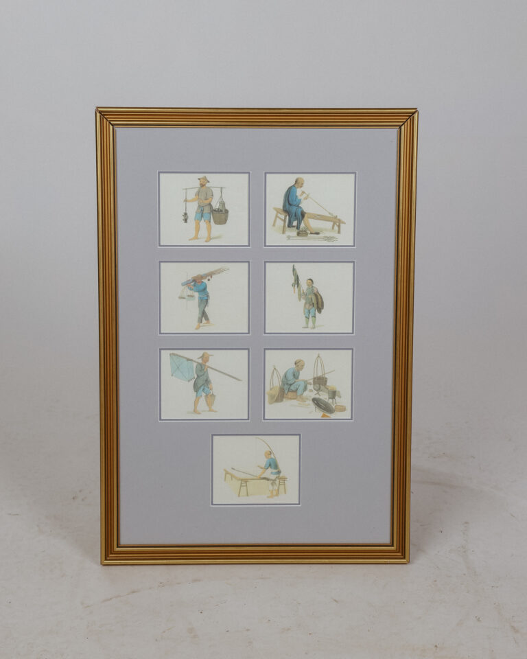 Set of Drawings of Hong Kong Workers