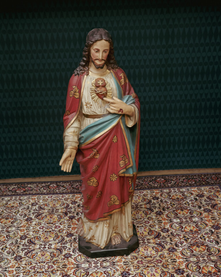 Large Victorian Sacred Heart of Jesus Statue