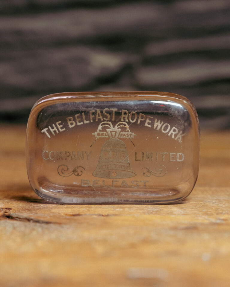 Belfast Ropework Company Glass Paperweight