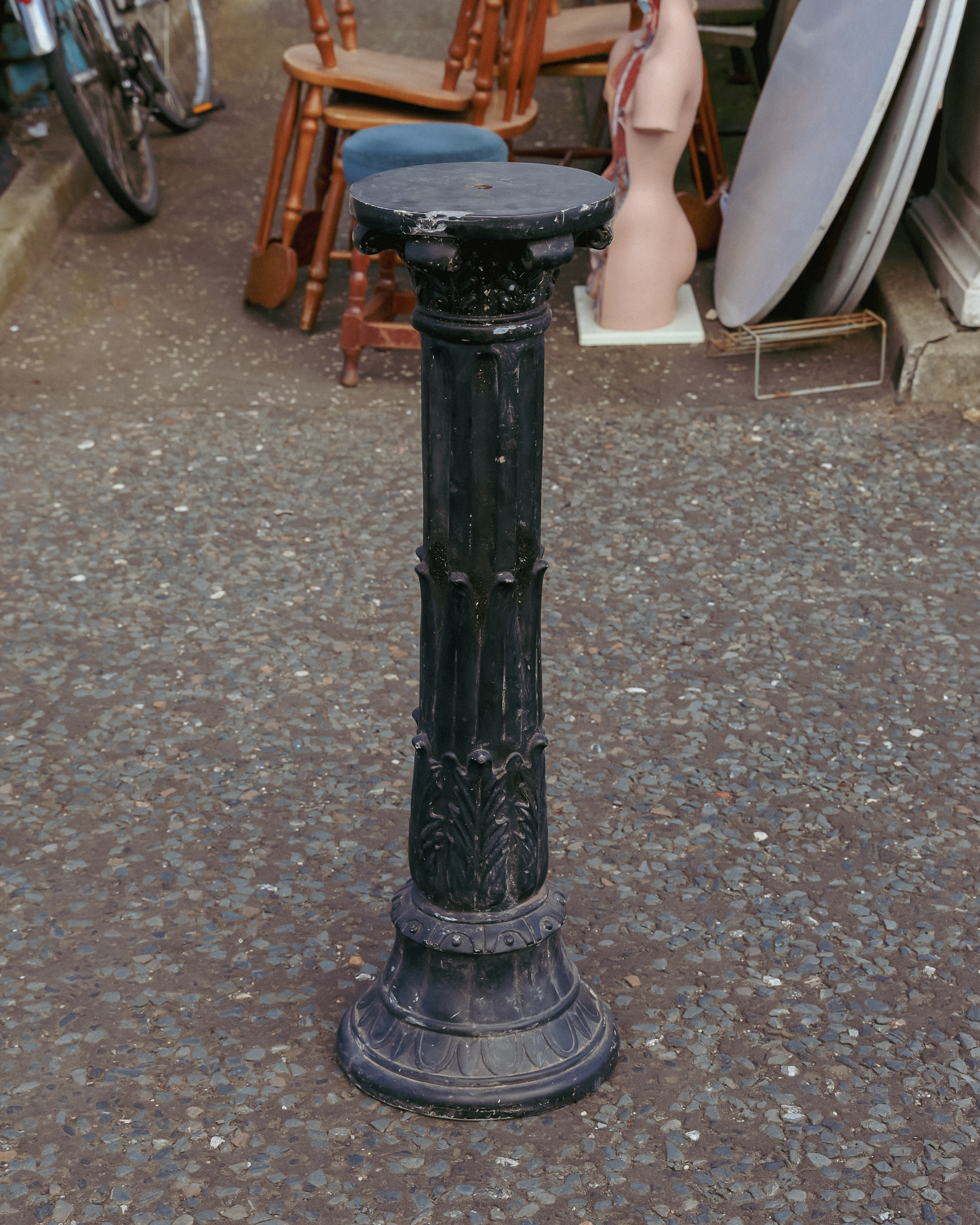 Black Resin Pedestal