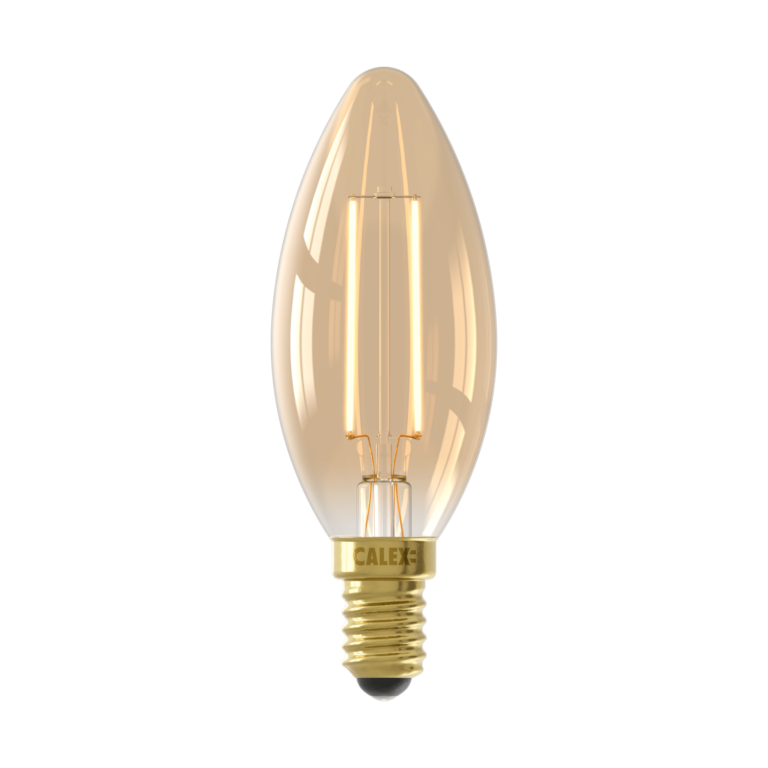 Calex Warm Filament LED Candle Bulb E14 - Gold