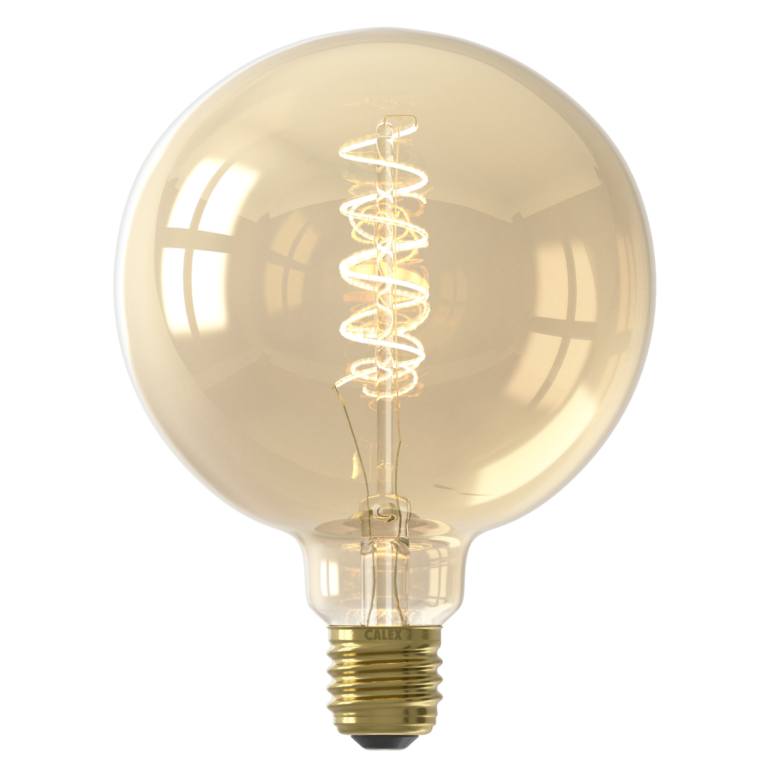 Calex Flex Filament LED Rustic Bulb G125 - Gold
