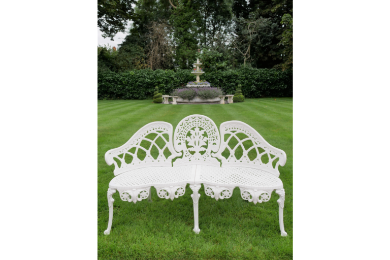 White Aluminium Garden Bench
