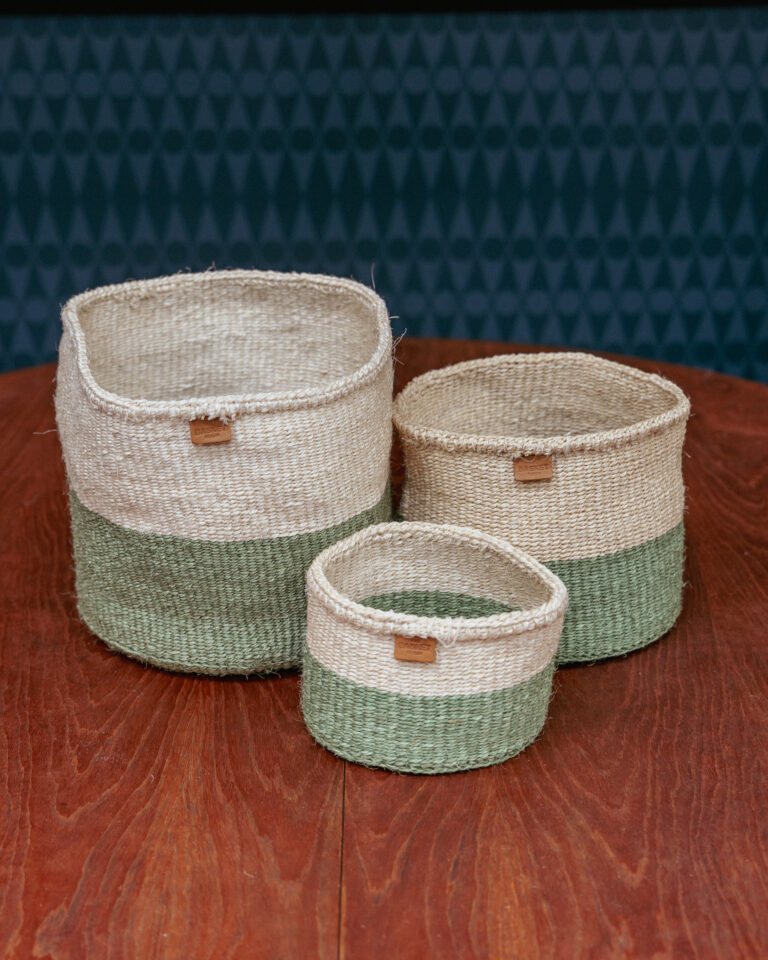 Green & Natural Woven Basket