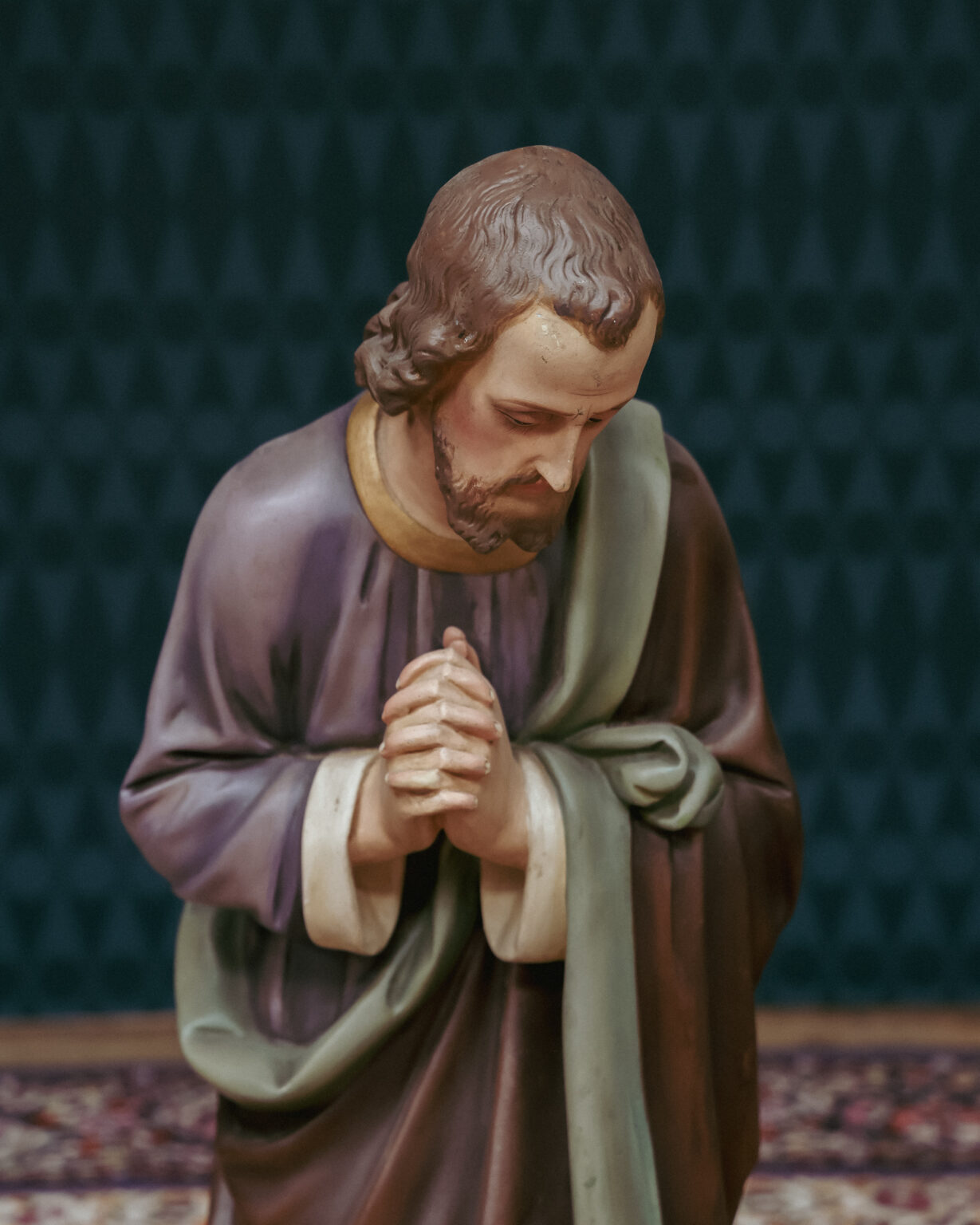 Victorian Ceramic Kneeling Joseph Statue - On The Square Emporium