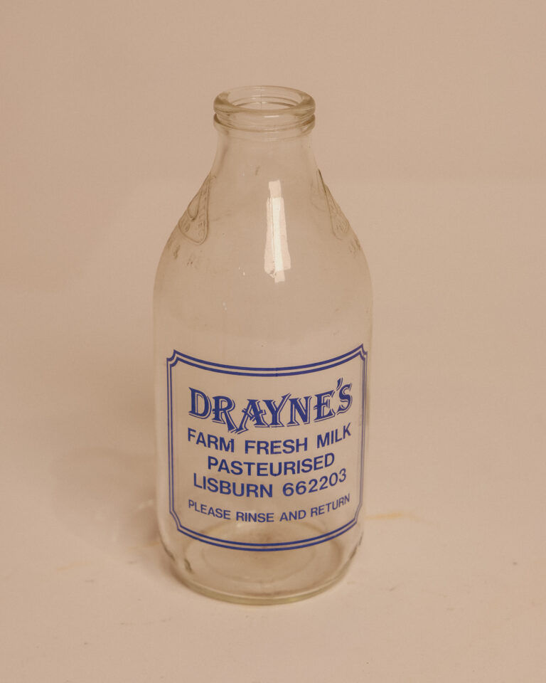 GB213 Drayne's Lisburn Milk Bottle