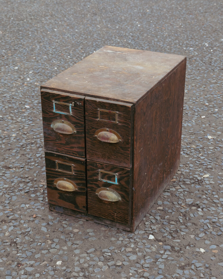 Wooden Four Drawer Filing Cabinet
