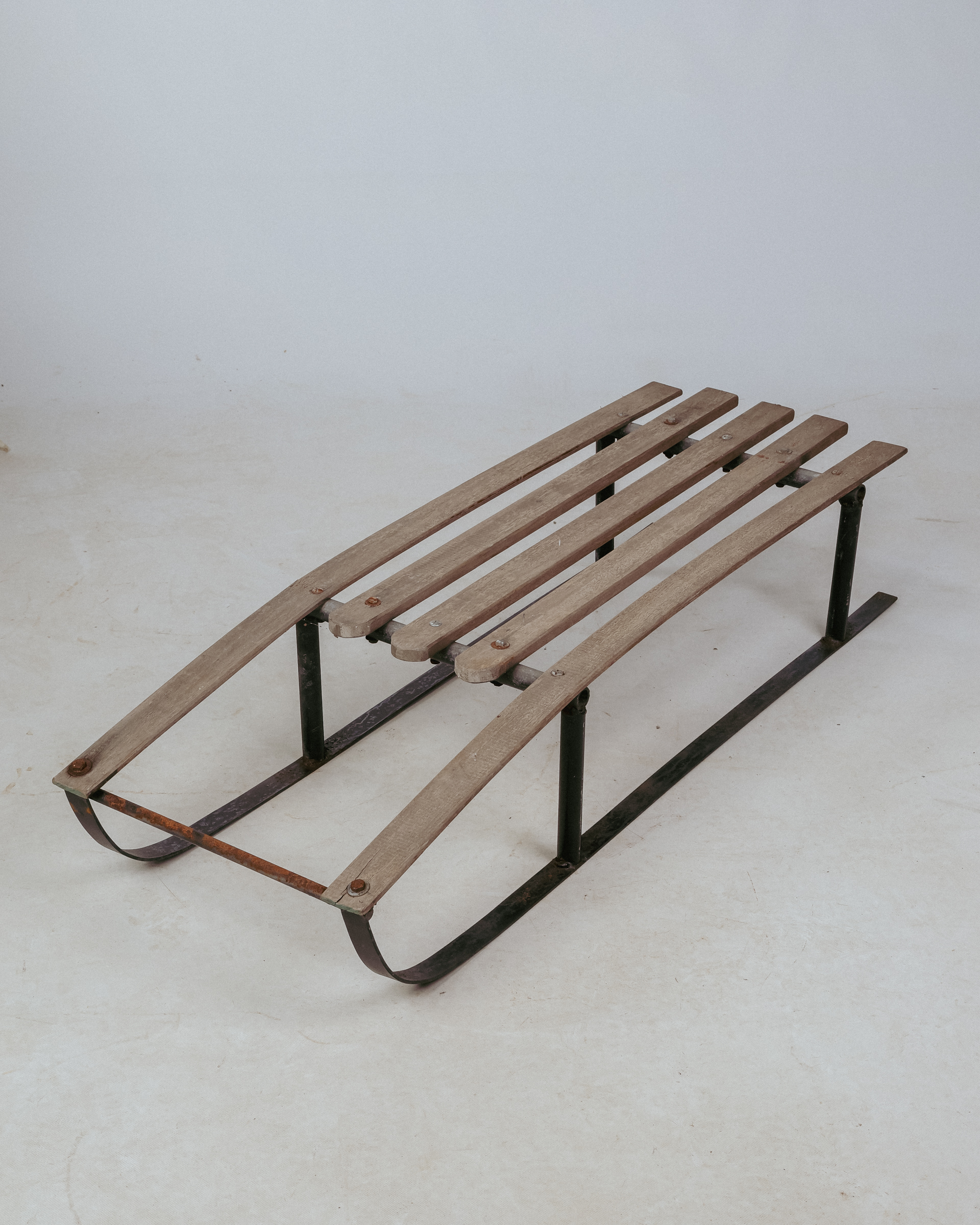 Davos wooden sledge sled ソリ vintage VintageWoodenSlattedTraditiona