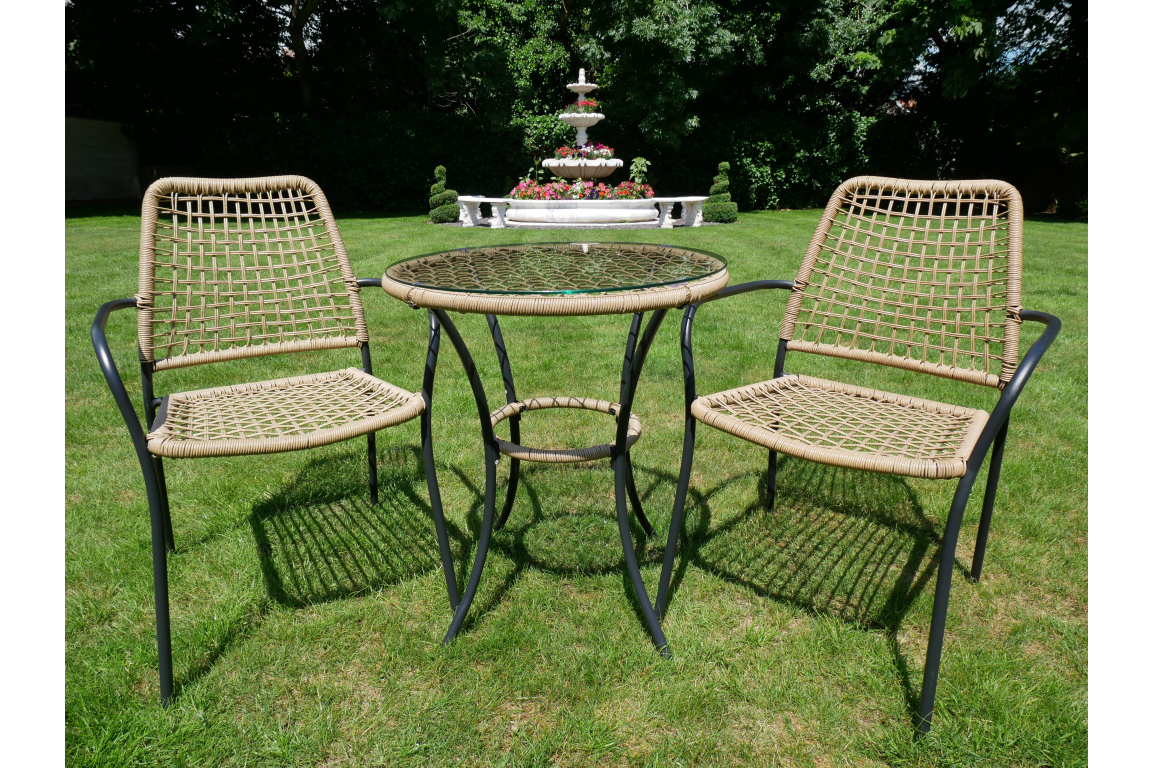 Rattan Garden Table and Chairs [6834] - On The Square Emporium