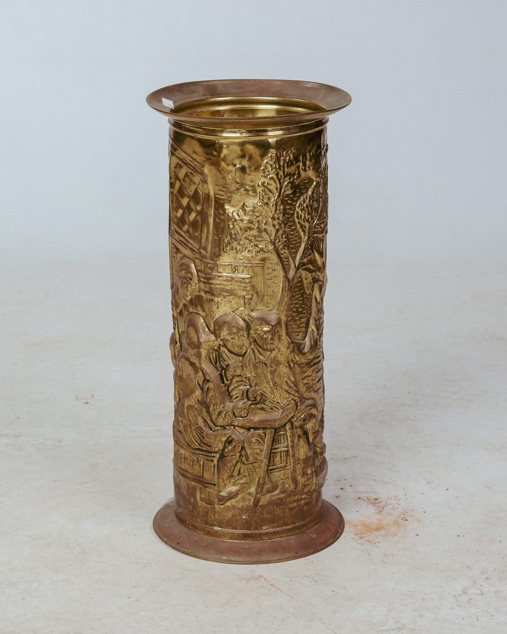 MT081 Embossed Brass Stick Stand