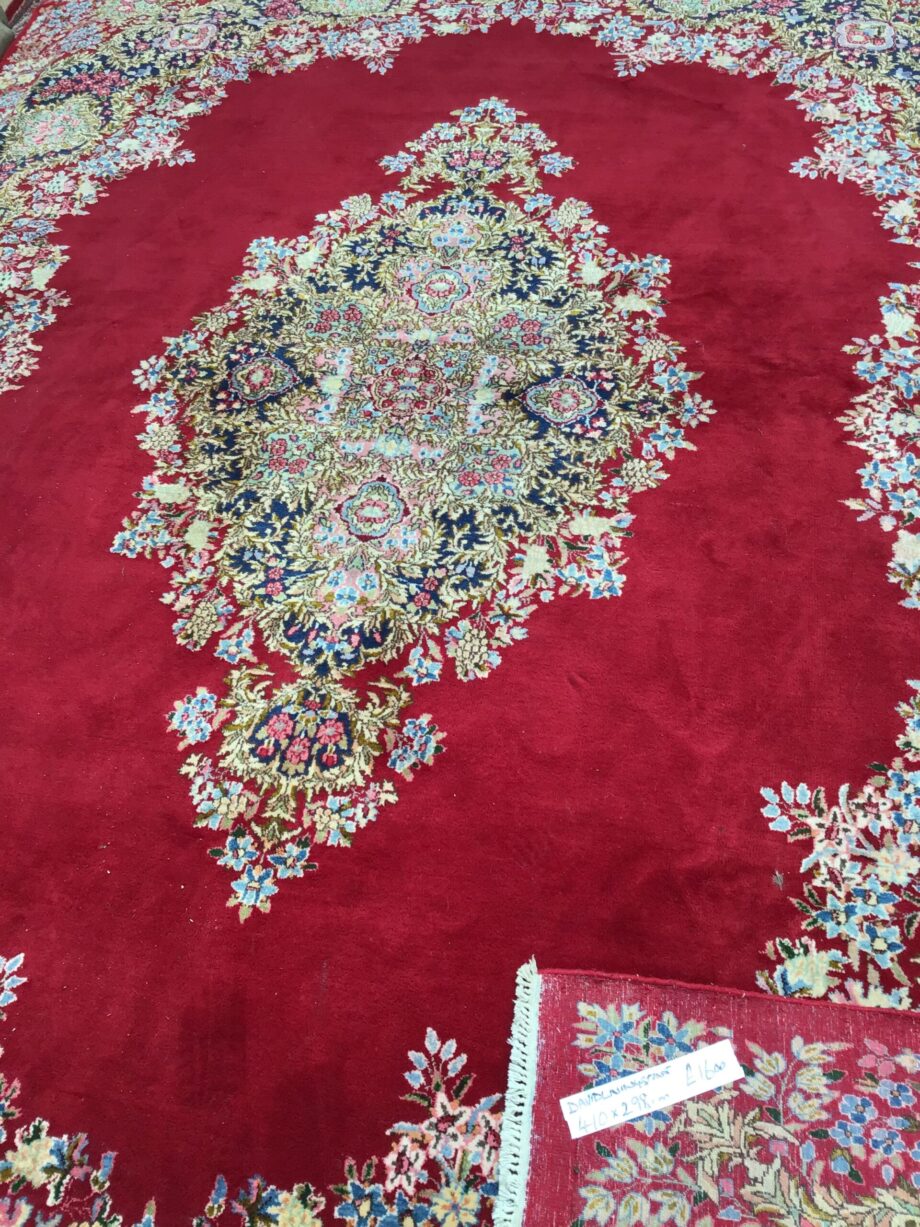 A red Persian rug