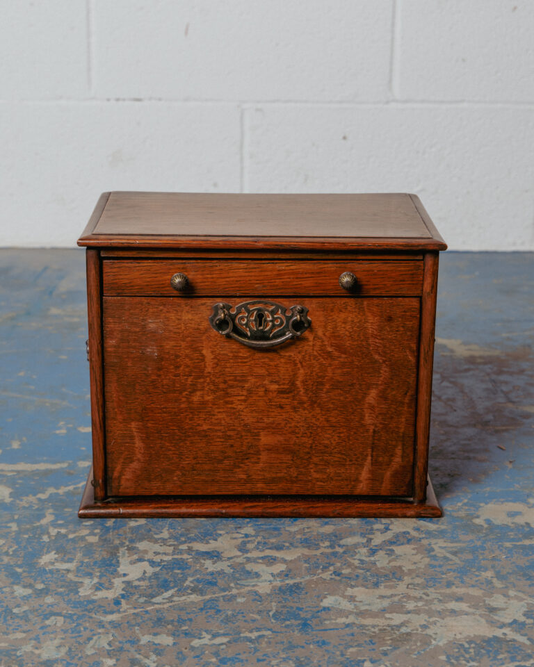 Victorian Oak & Elm Correspondence Box