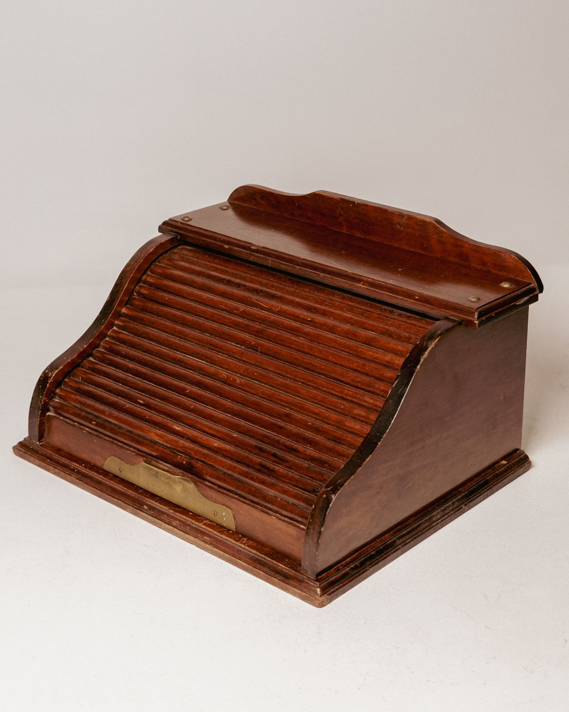 1920s Oak Roll-top Correspondence Box