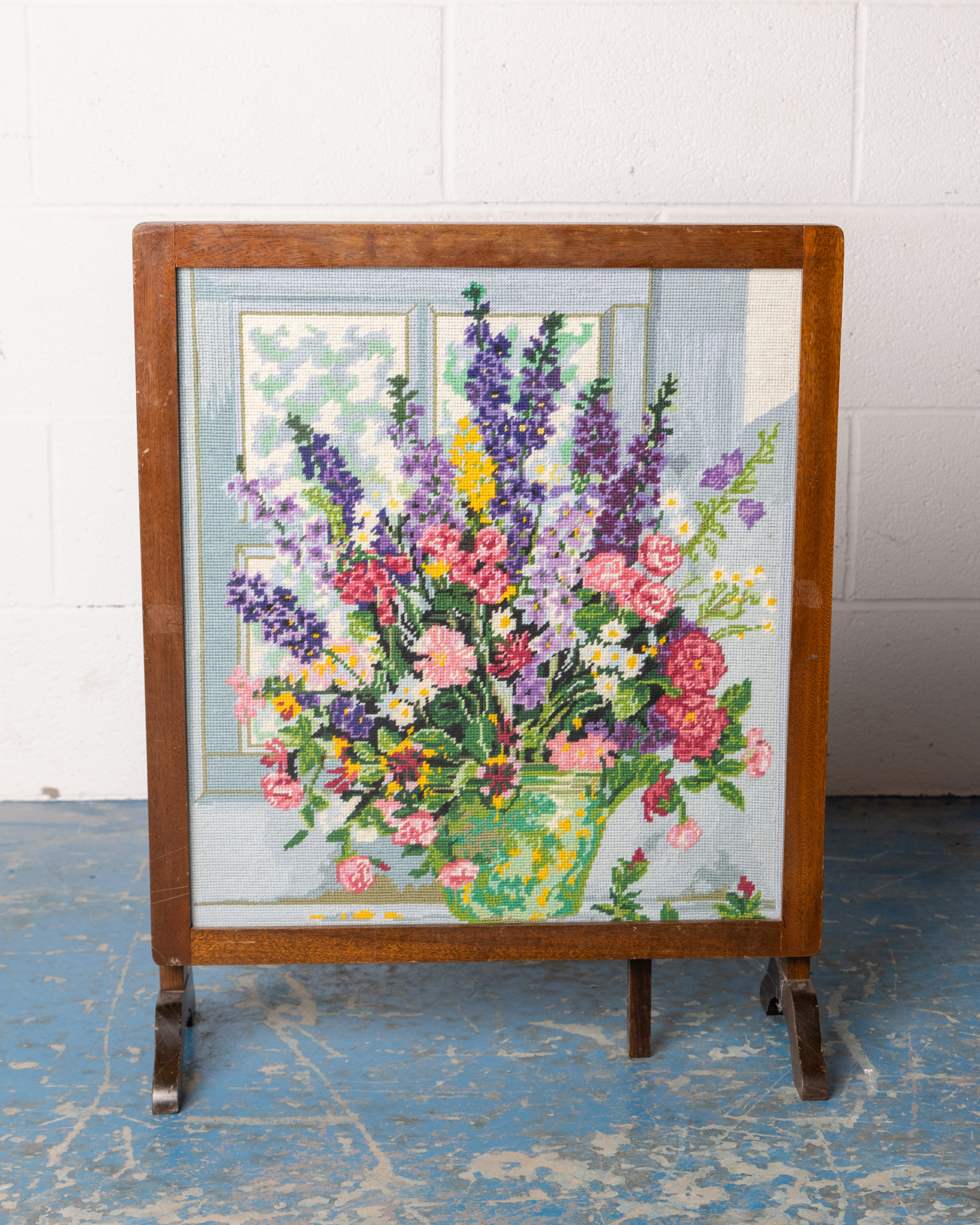 Decorative Embroidered Fire Screen