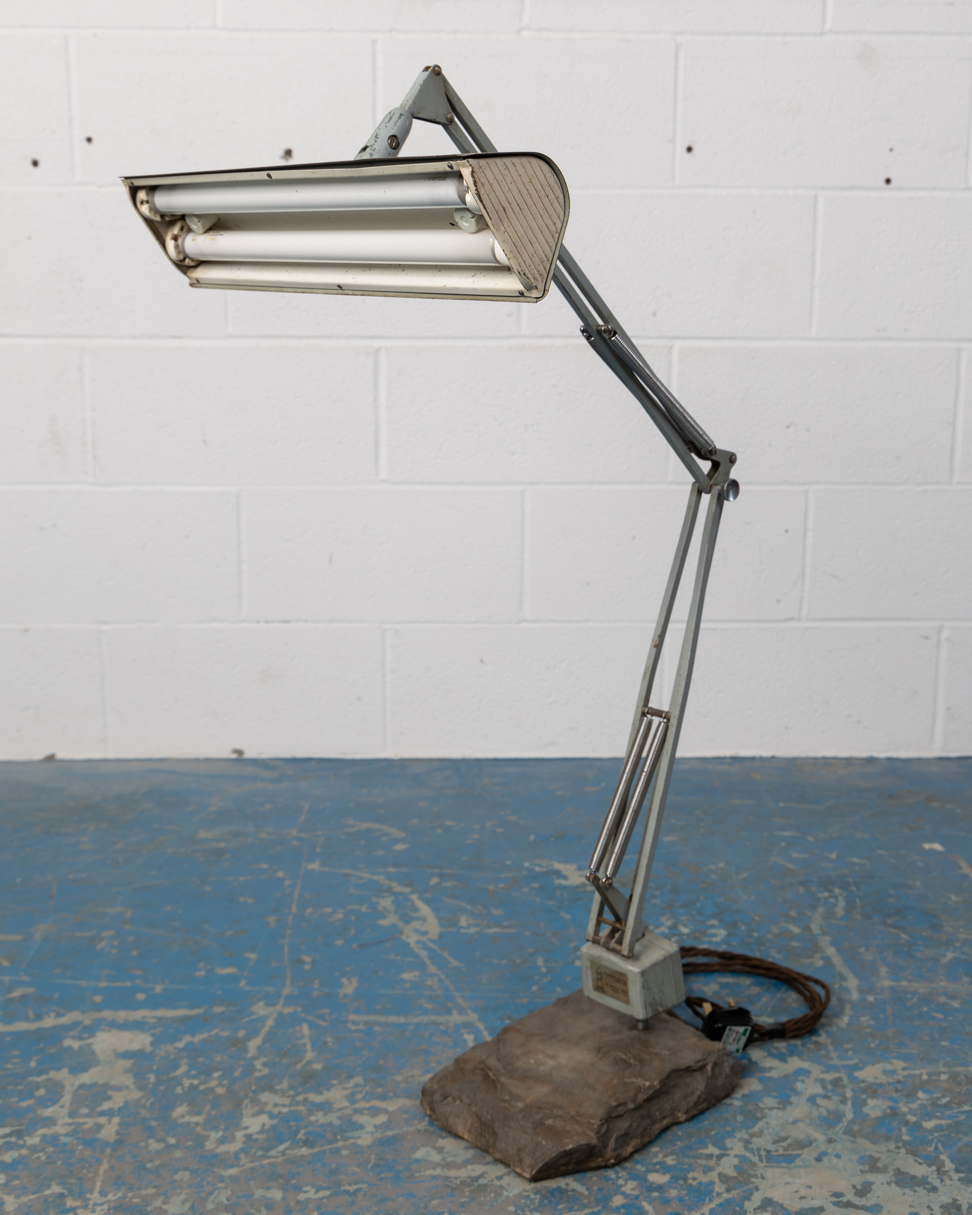 Lamp with stone base