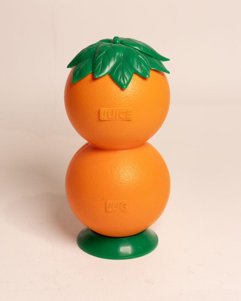 Vintage 70s Molded Orange Juice Pitcher and Glasses Set