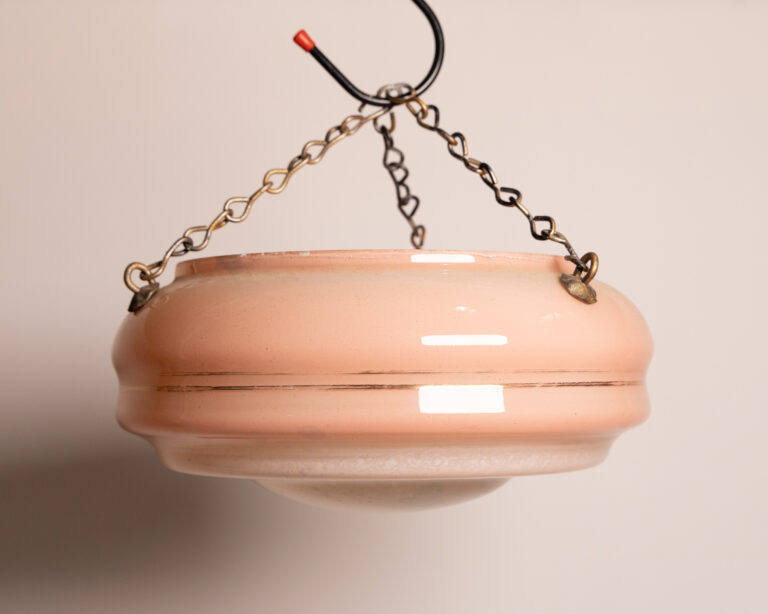 Art Deco Glass pink Flycatcher Plafonnier