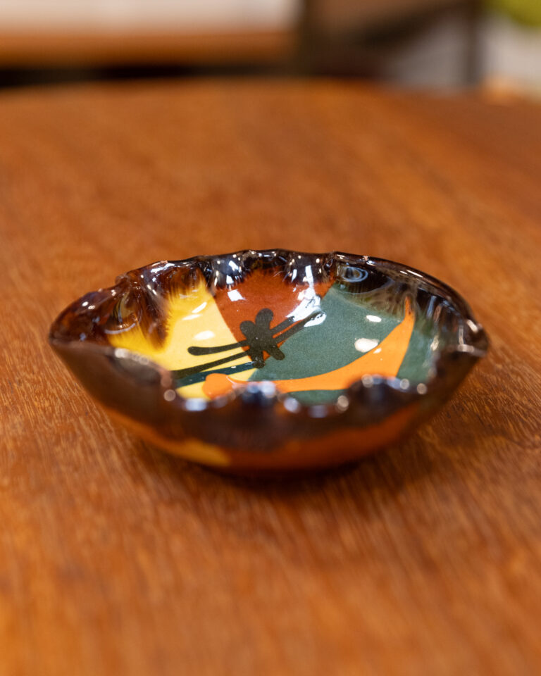 Thomas Buxo Style Abstract Ceramic Bowl