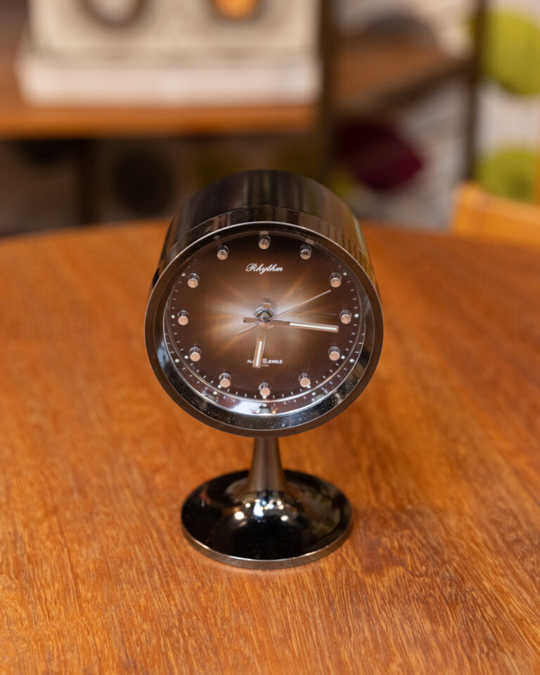 1970s Space Age Table Desk Clock by Rhythm (Japan)