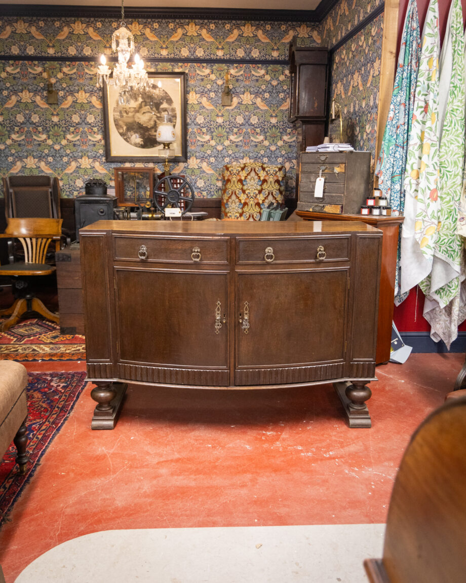 Edwardian Mahogany Bow fronted Drinks Cabinet