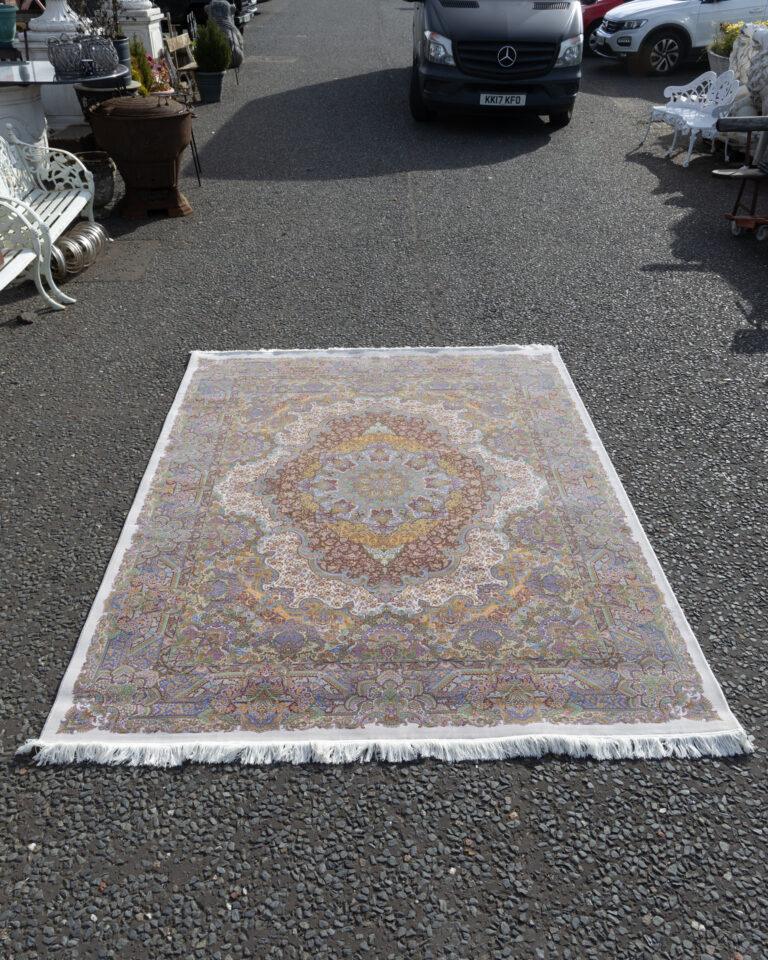 OCT12 Handwoven Turkish Carpet with Floral Pattern