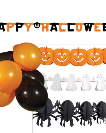Halloween Party Decoration Set with Banner and Balloons