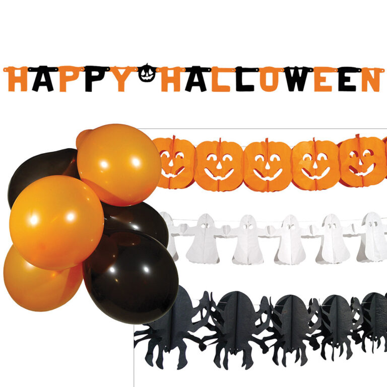 Halloween Party Decoration Set with Banner and Balloons