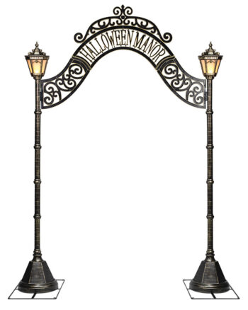 Decorative Halloween Manor Archway with Lanterns (2.5m)