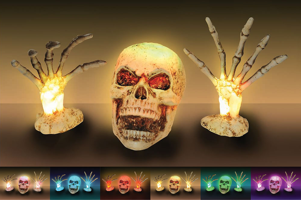 Colour Change LED Skeleton Gravebreaker Set