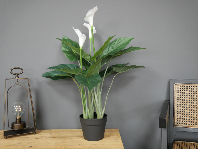 Artificial White Lily Arrangement