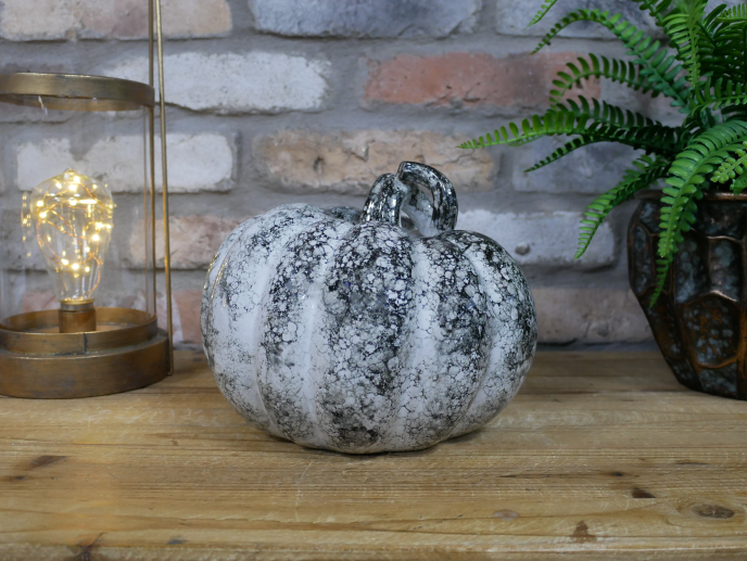 Decorative Stone-Effect Pumpkin