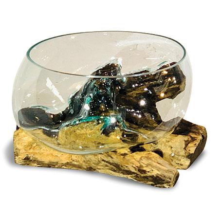 Naturale Root with Molten Glass Fruit Bowl (Large)