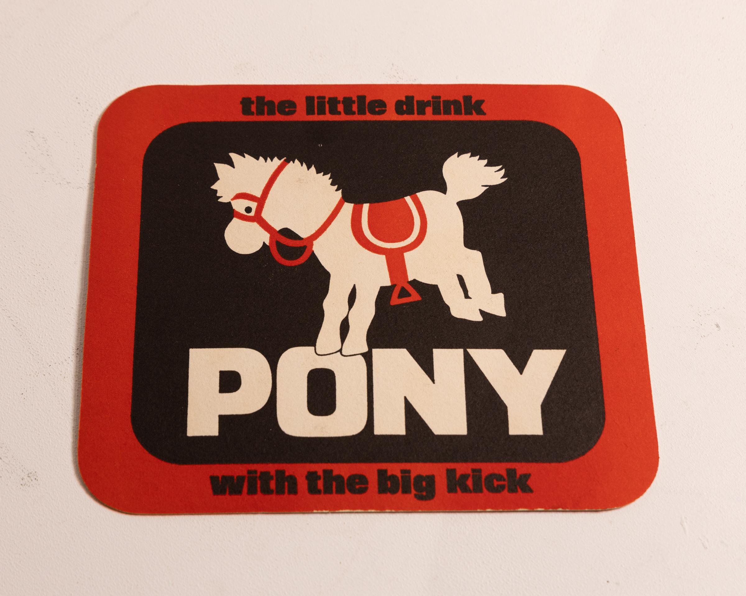 Rare Oversized Pony Beermat