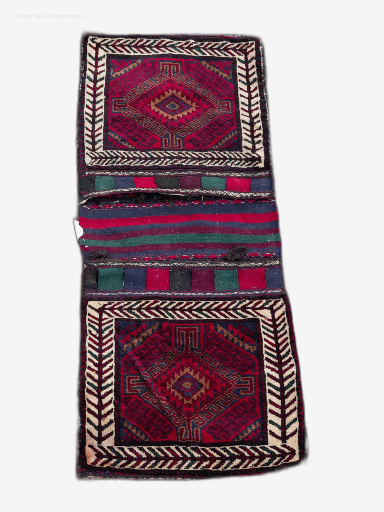 NOV30 Handknotted Afghan Saddle Bag - Traditional Vegetable Dyed Artistry