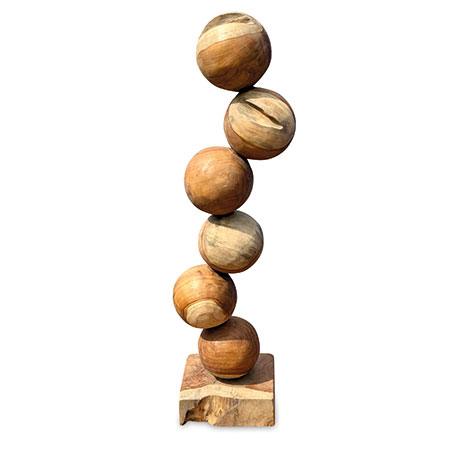 Naturale Teak 6 ball sculpture