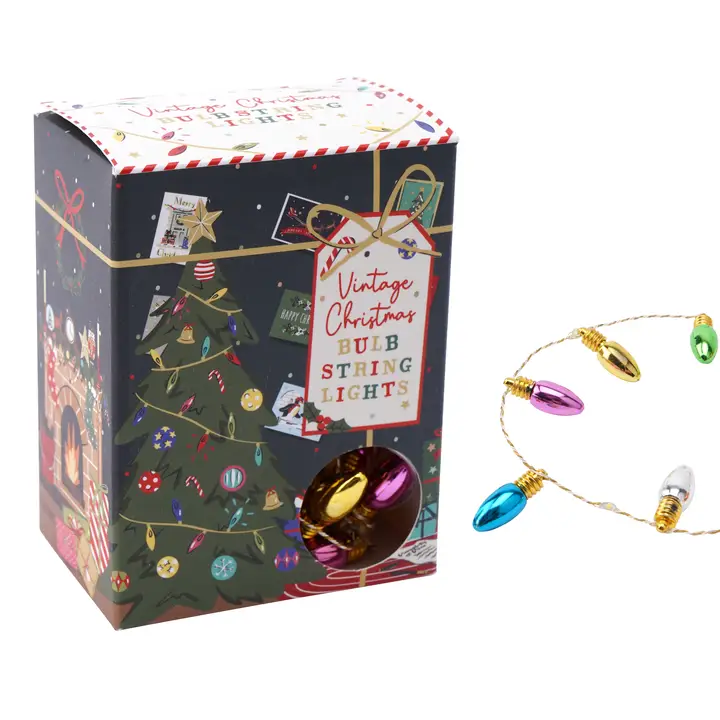 Vintage Christmas Bulb String Lights