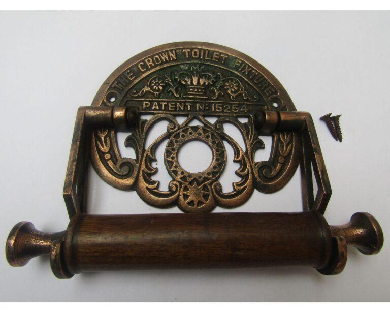 Crown Toilet Roll Holder St Pancras Antique Copper