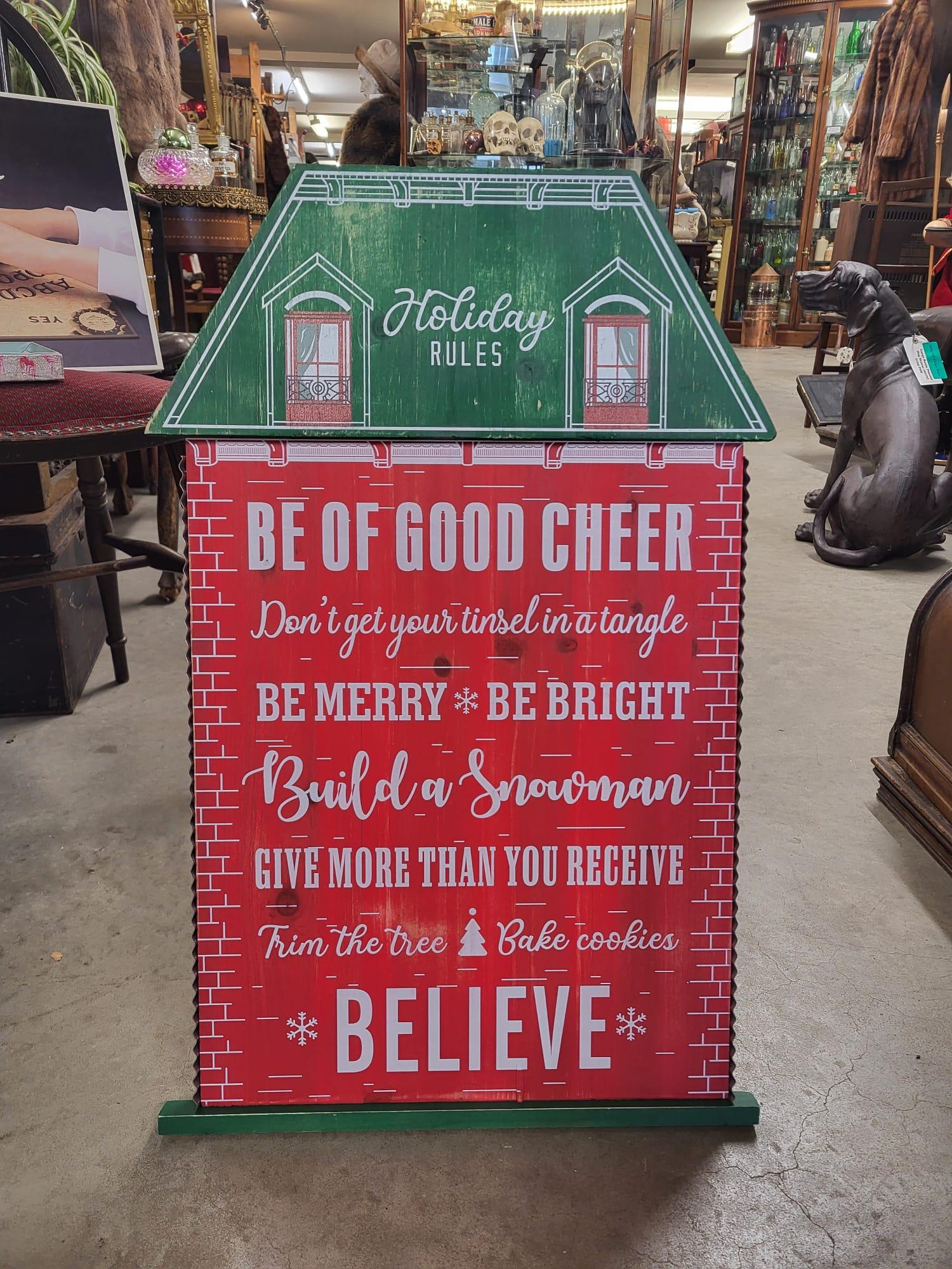 Christmas ‘Holiday Rules’ Sign