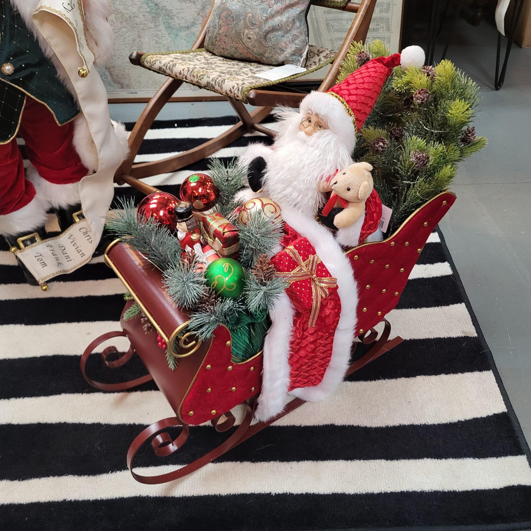 Santa in Sleigh Delivering Presents