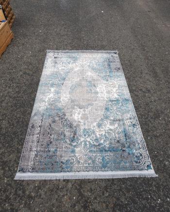 Vintage Blue and Grey Full Pile Rug ST33
