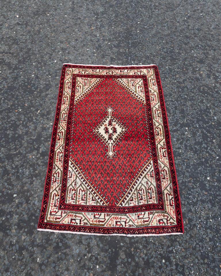 Vintage Washed Red Persian Rug - Acorn Design ST8
