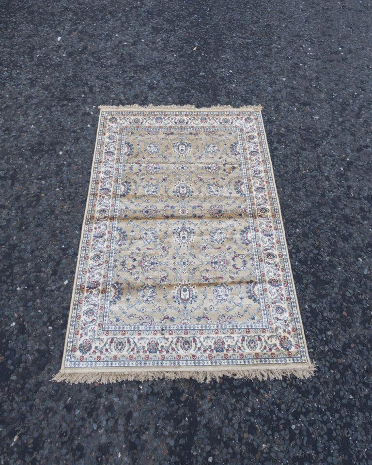 Luxurious Gold Floral Cashmere Rug ST15